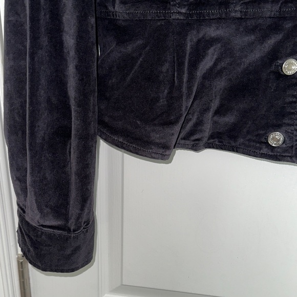 Free People Jocelyn Black Velvet Jacket. Size L - Picture 5 of 10